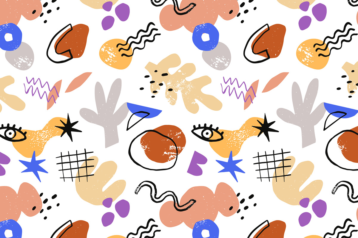 Abstract shapes seamless patterns, a Pattern Graphic by Good Studio (Photo 3 of 8)