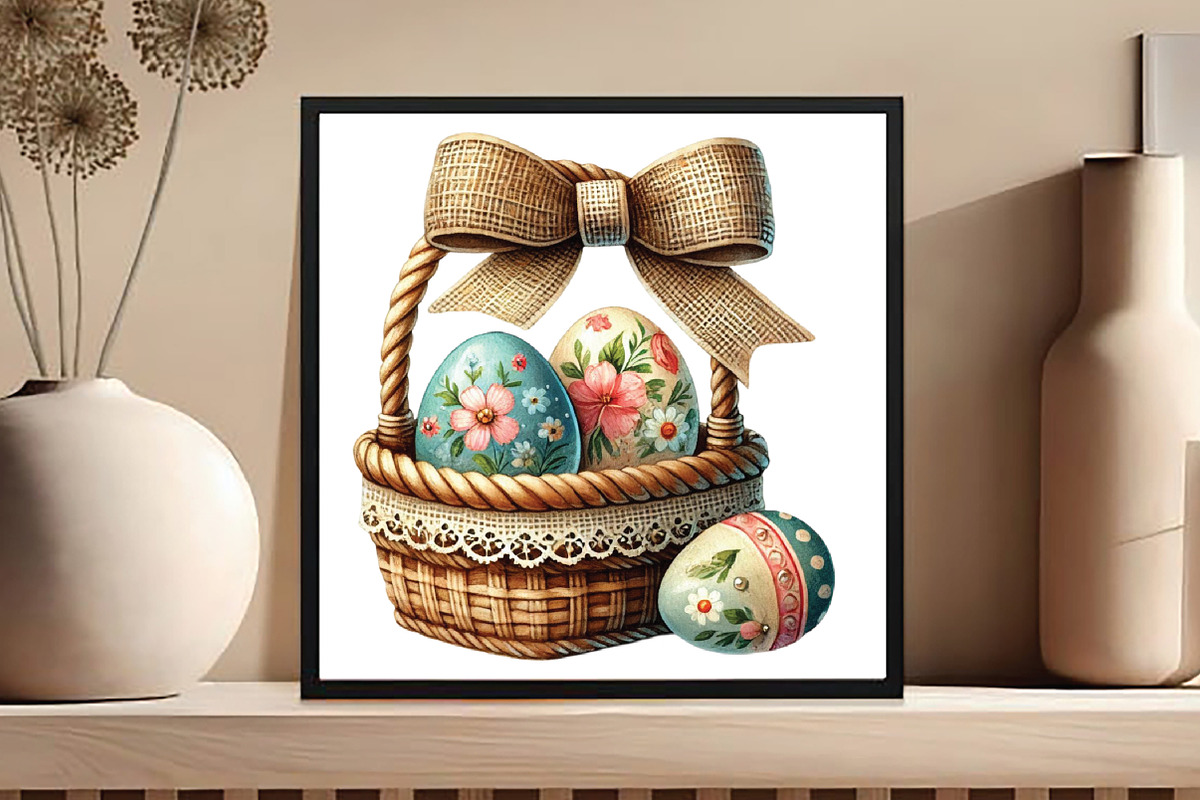 Easter Egg Basket Sublimation PNG, an Illustration by DreamCafeArt (Photo 4 of 5)