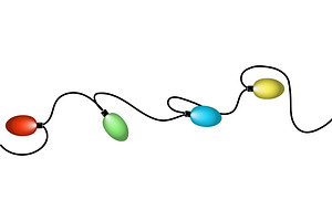 Vector Christmas lights. Lamps, a Pattern Graphic by Design Store