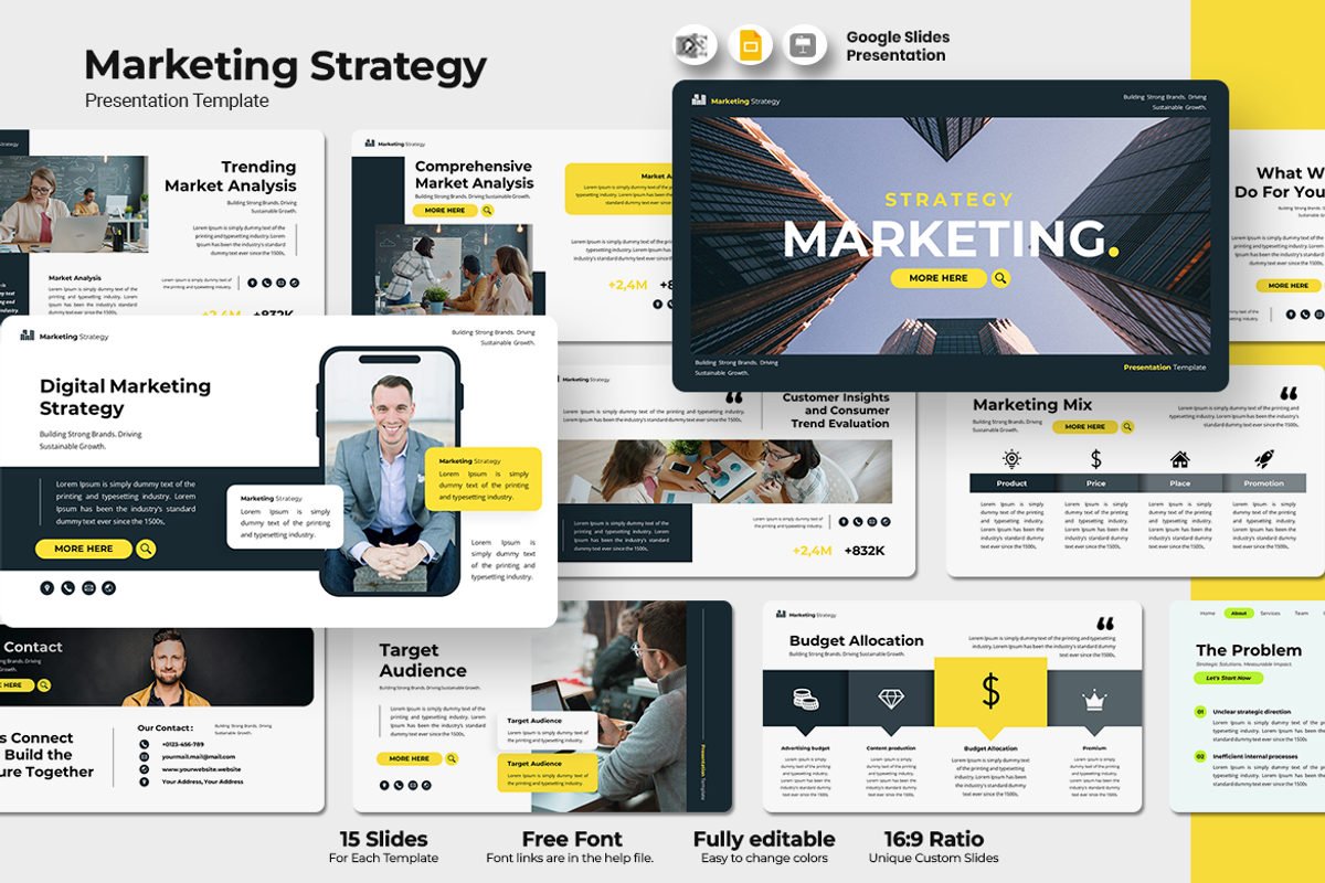 Marketing Strategy - Google Slides, a Presentation Template by QR Design Studio (Photo 1 of 3)