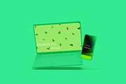 MacBook Pro&iPhone 13 Clay Mockups, a Mac Mockup by 2M GRAPHICS DESIGN (Thumbnail 4 of 9)