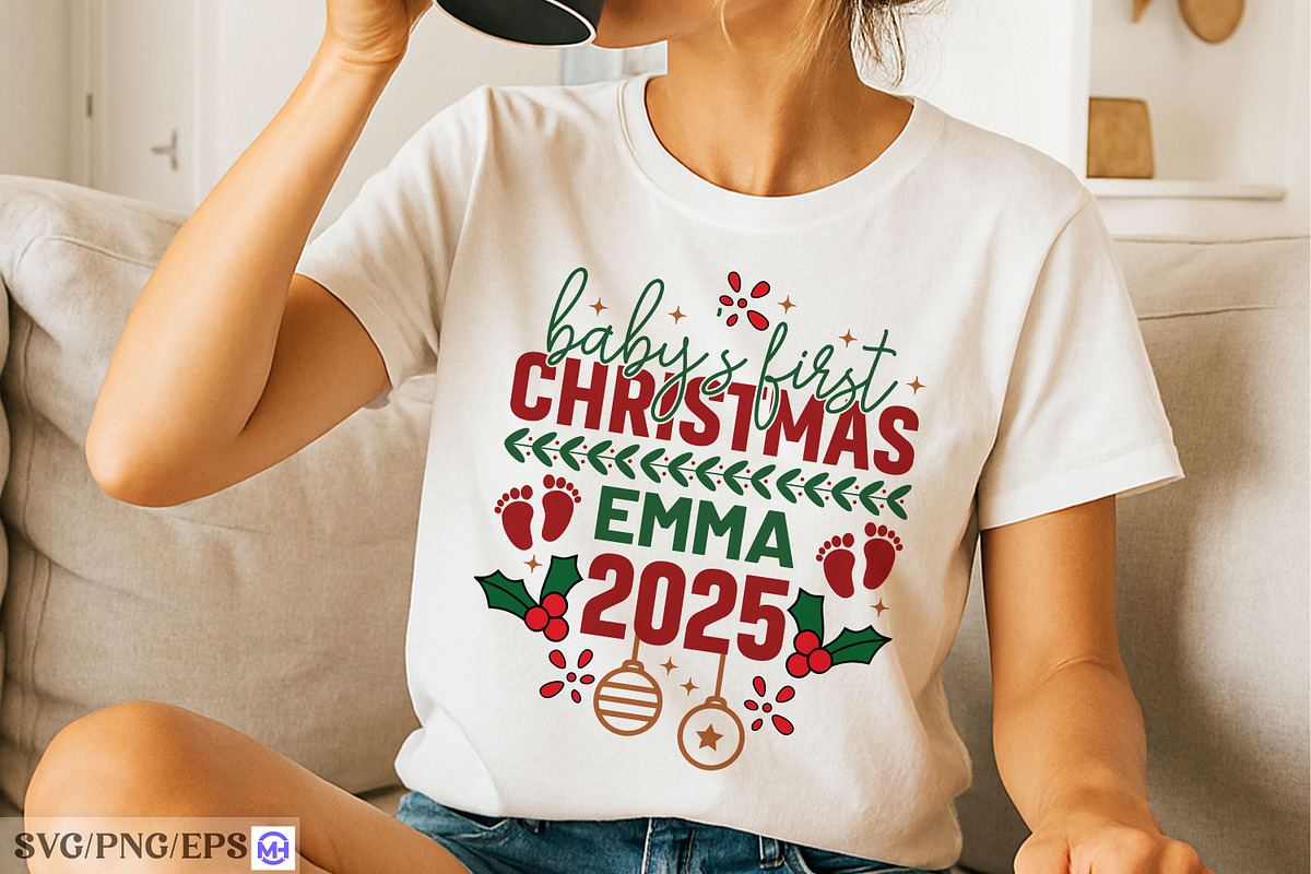 Baby's First Christmas Emma 2025, a Graphic by mh_arif (Photo 4 of 4)