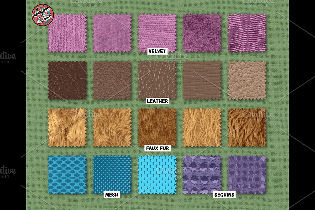 Procreate Fabric Texture Brush Bundl, a Brush Add-On by AlwaysBeColoring (Photo 12 of 15)