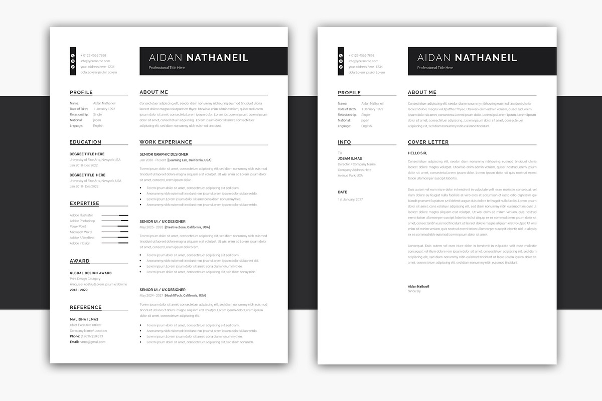 Resume Template, a Resume Template by HR Studio (Photo 4 of 4)