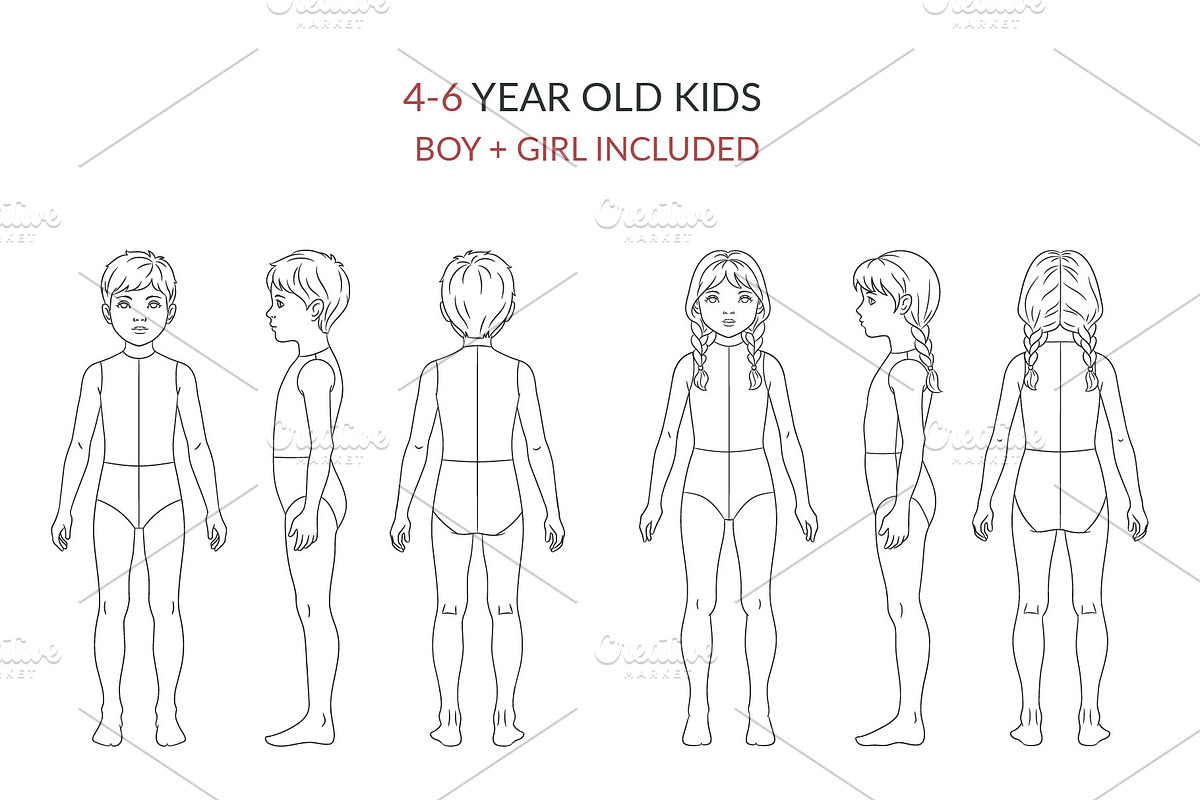Kids Fashion Croquis Bundle, a Person Illustration by Shorena Fashion Draws (Photo 3 of 13)