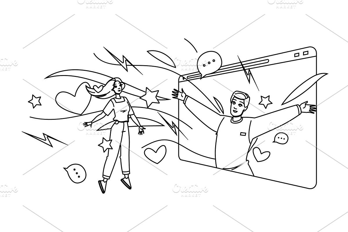 phone social signals vector, an Object Illustration by pikepicture