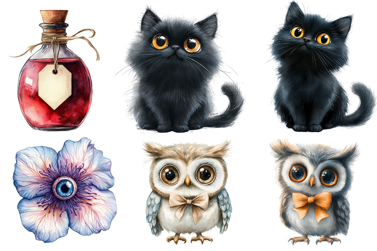 Whimsical Halloween Clipart Sublimat, an Illustration by Designworld (Photo 4 of 6)