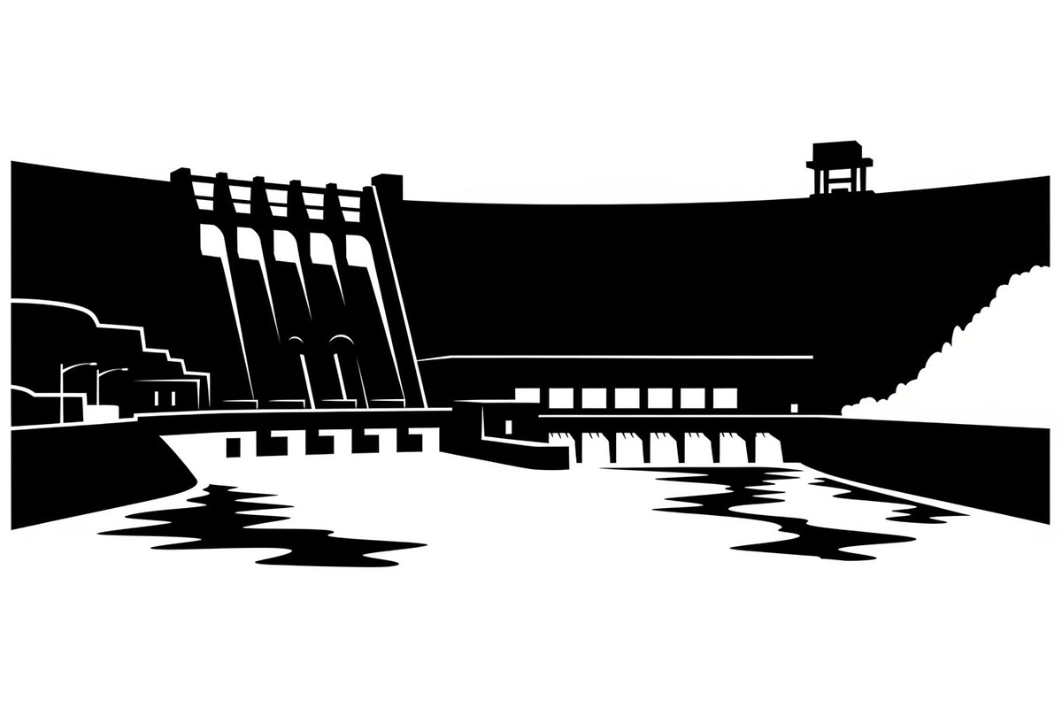 Hydroelectric Dam Power Silhouette, an Illustration by musafir_fashion (Photo 9 of 16)