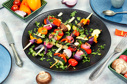 Vegetable juicy skewers, a Food & Drink Photo by MLunov MLunov