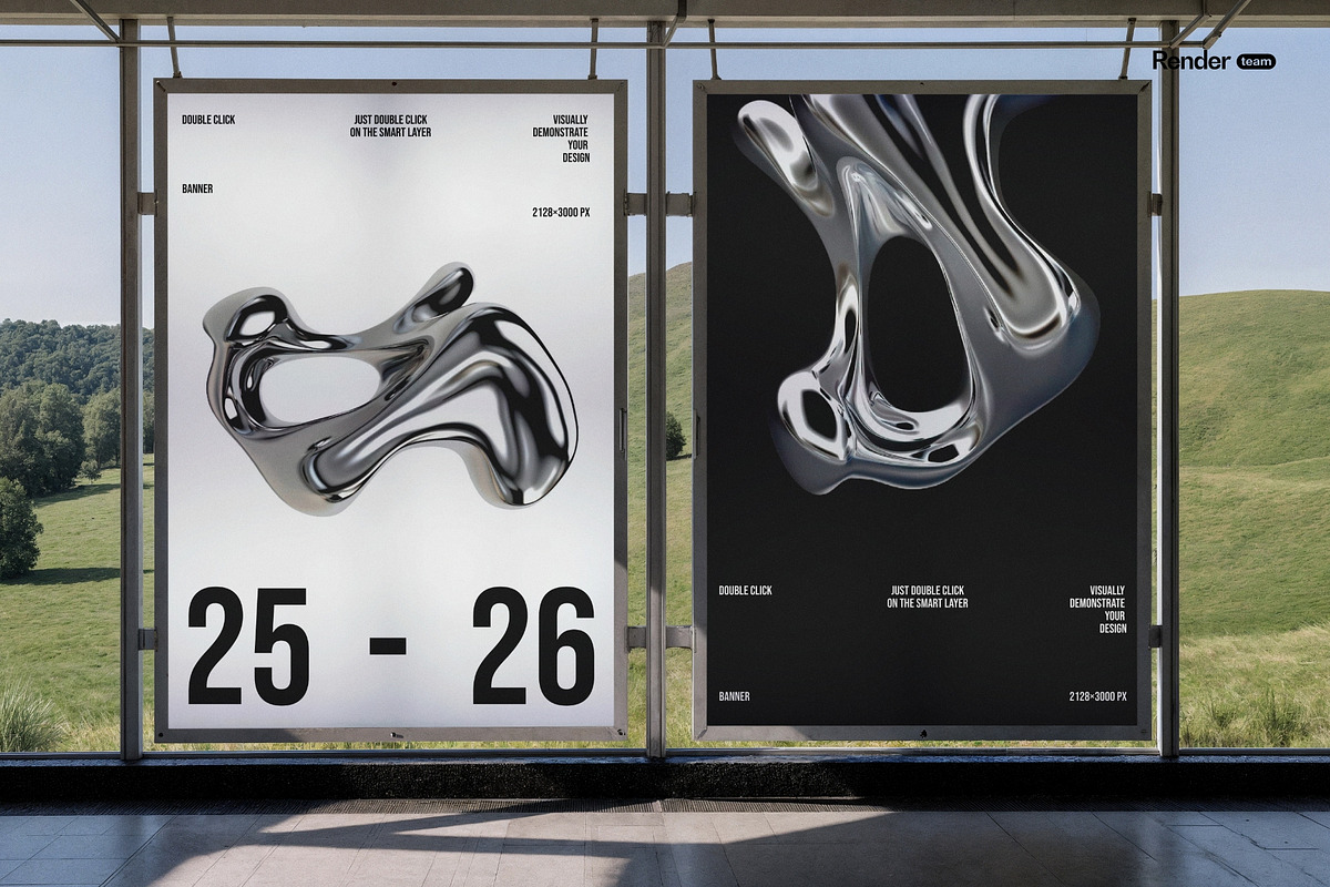 Outdoor Lightbox Mockup Set, an Advertising Mockup by Renderteam (Photo 5 of 8)