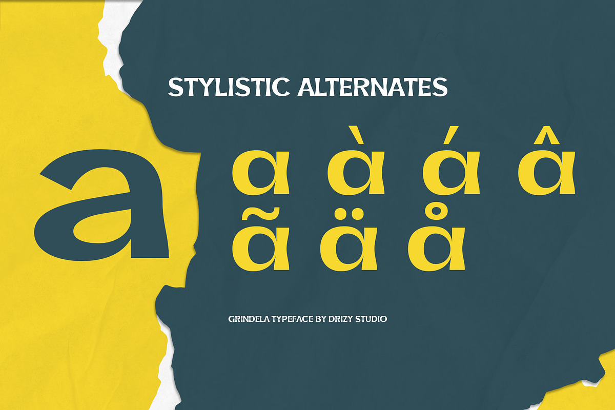 Grindela - Expanded Retro Font, a Sans Serif Font by Drizy (Photo 2 of 10)