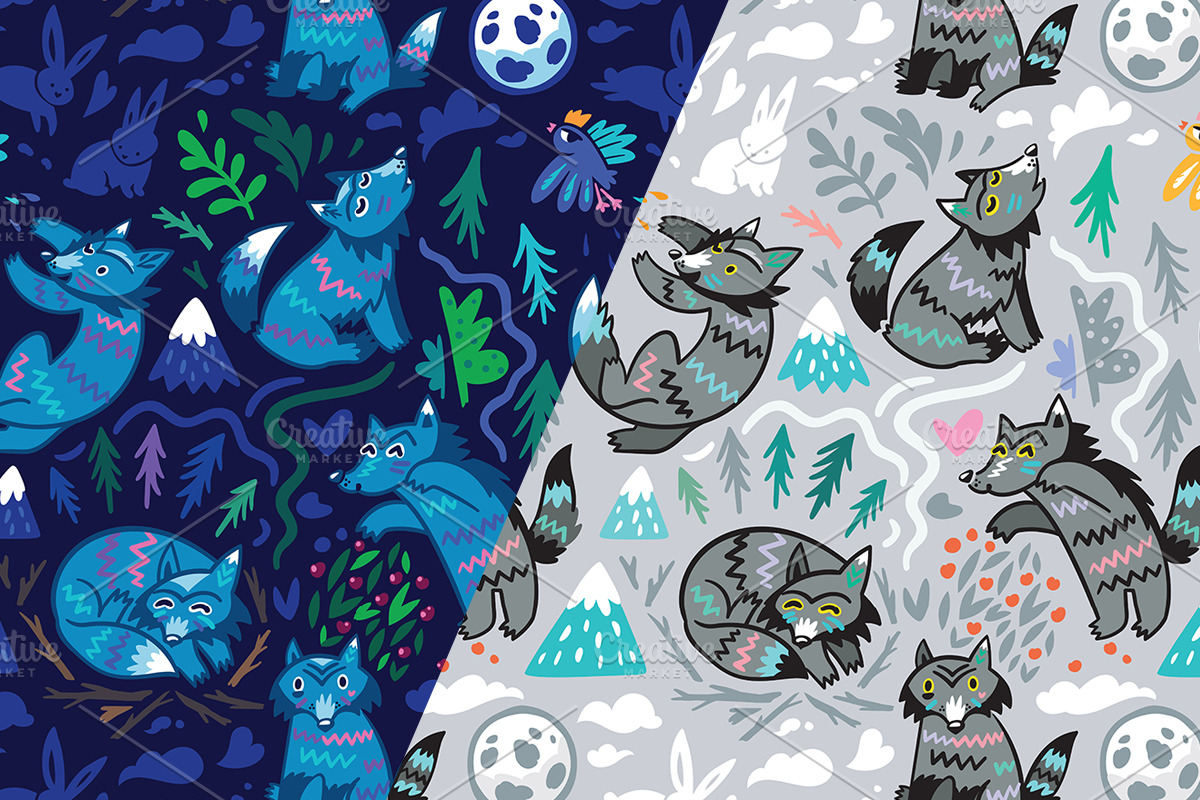 Amazing animals, a Pattern Graphic by PenguinHouse (Photo 3 of 14)