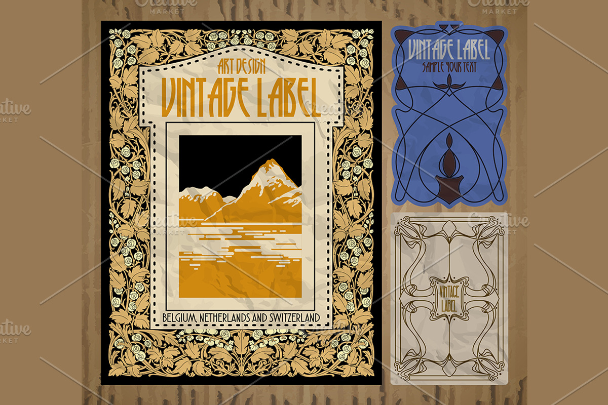 Label Art Nouveau - sets, a Decorative Illustration by Stanislav Kharchevskyi (Photo 6 of 8)