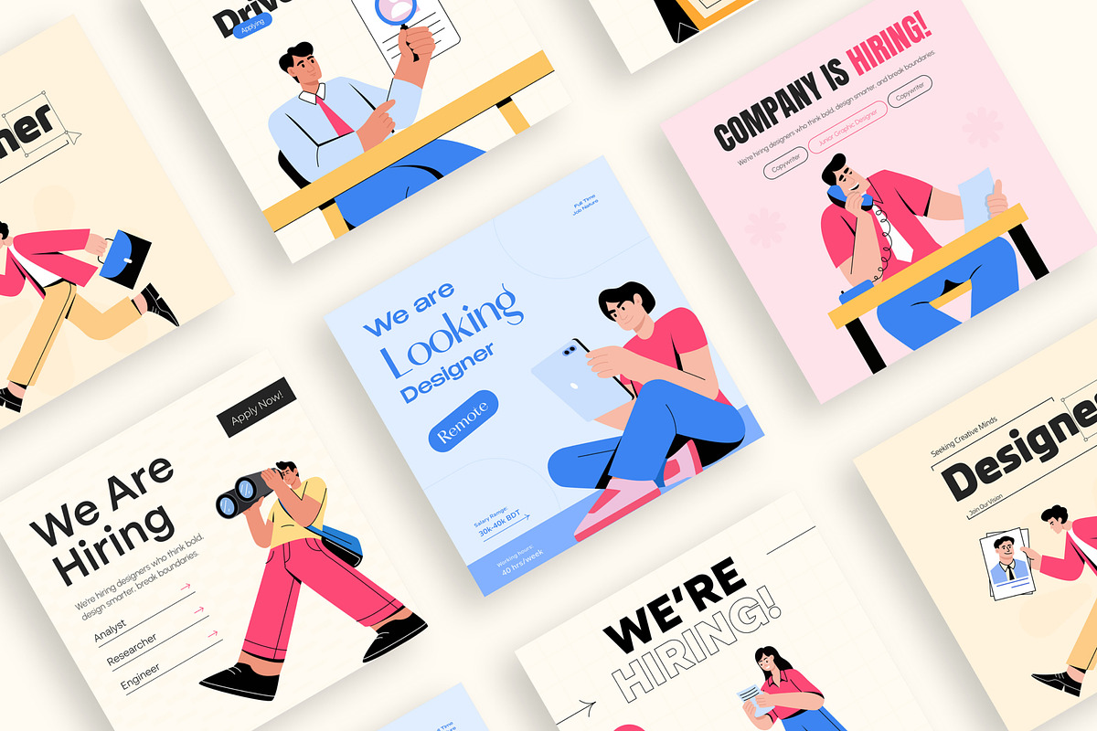 Hiring Illustrations Art Set, a Work Illustration by Creative Stall (Photo 4 of 9)