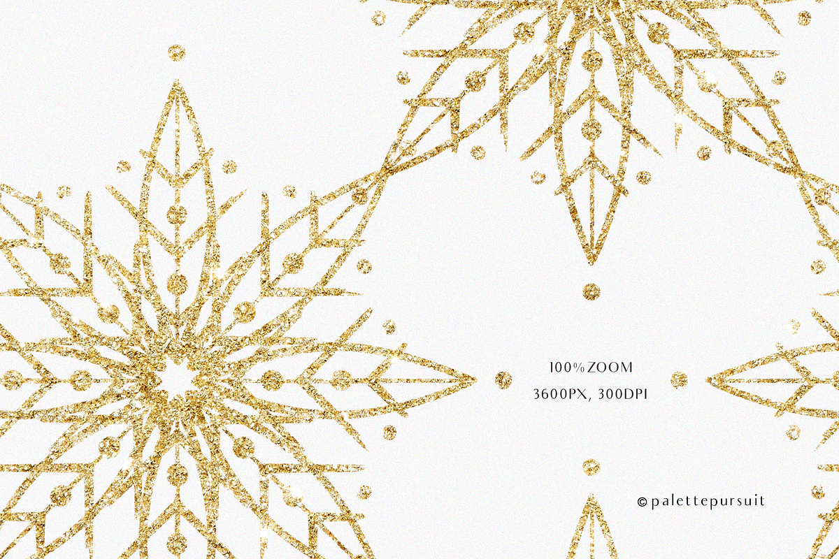 Glitter snowflakes seamless patterns, a Pattern Graphic by Palette Pursuit (Photo 6 of 8)