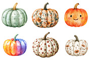 Pumpkin with Pattern Clipart, an Illustration by Watercolor design (Thumbnail 4 of 4)