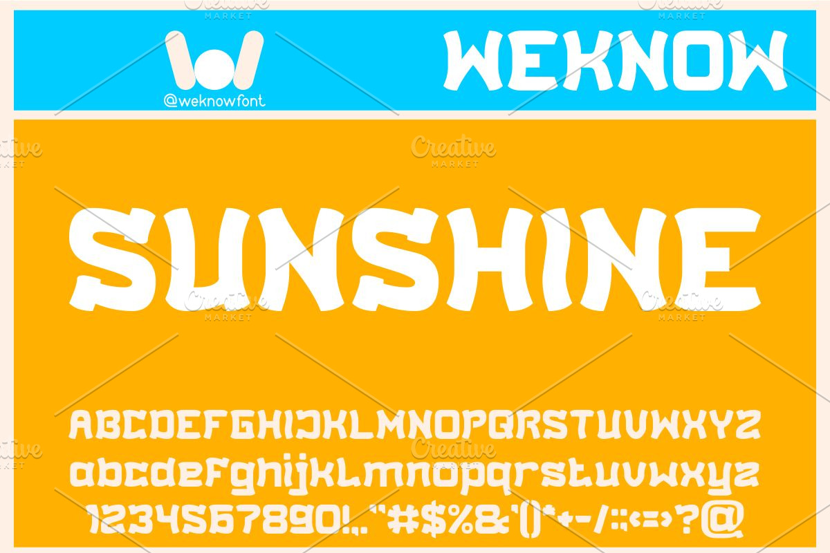 Sunshine font, a Font by weknow (Photo 1 of 8)