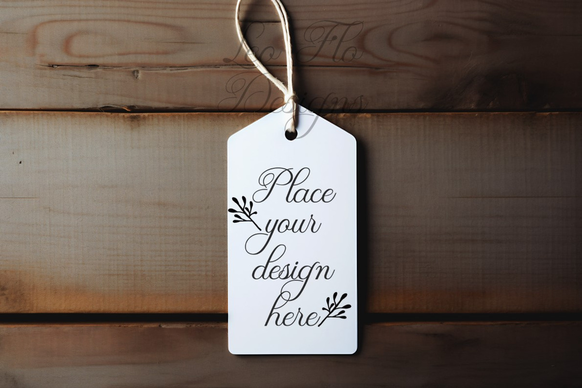 Gift tag template label stock photo, a Card Template by Leo Flo Mockups (Photo 1 of 3)