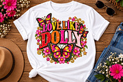 Love Like Dolly Butterfly PNG Shirt, a Seasonal Illustration by Watercolor design (Thumbnail 3 of 3)