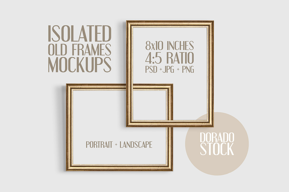 Isolated Old Frames Mockup, a Product Mockup by Dorado Stock (Photo 1 of 8)