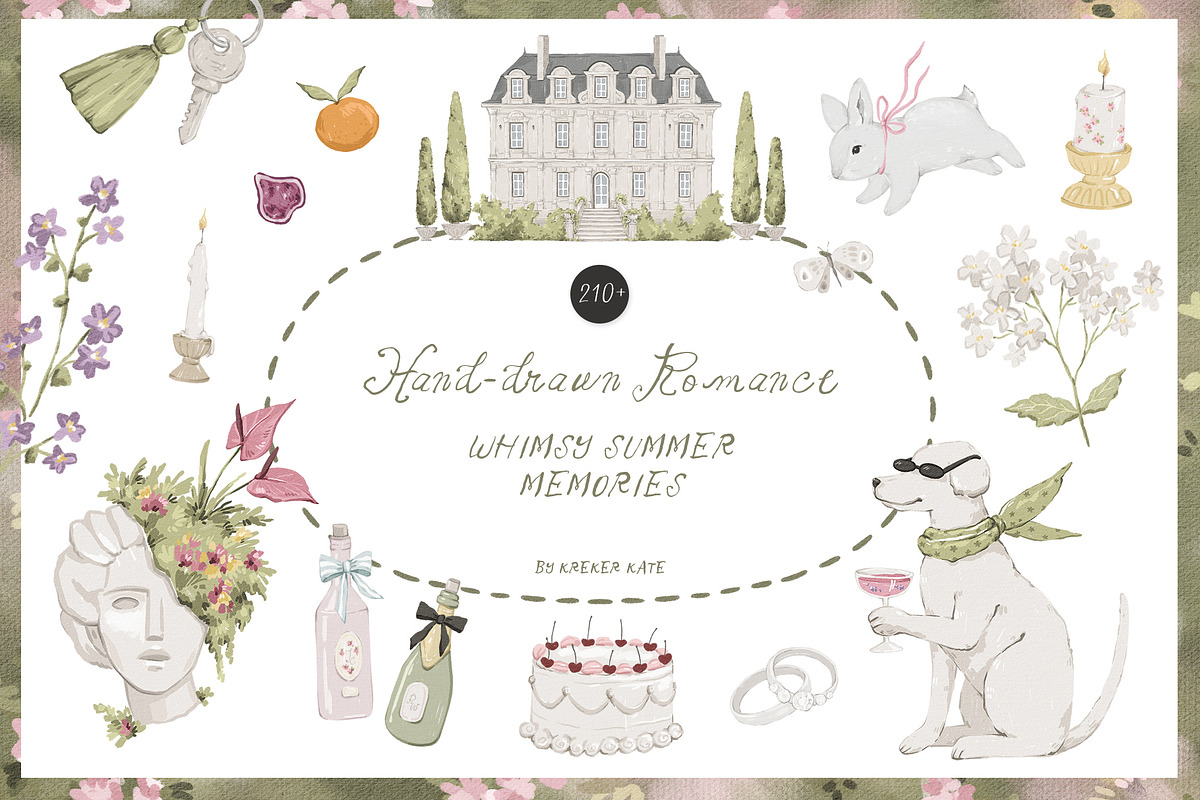 Hand-drawn Romance Whimsy Summer, a Decorative Illustration by Kreker Kate (Photo 1 of 13)