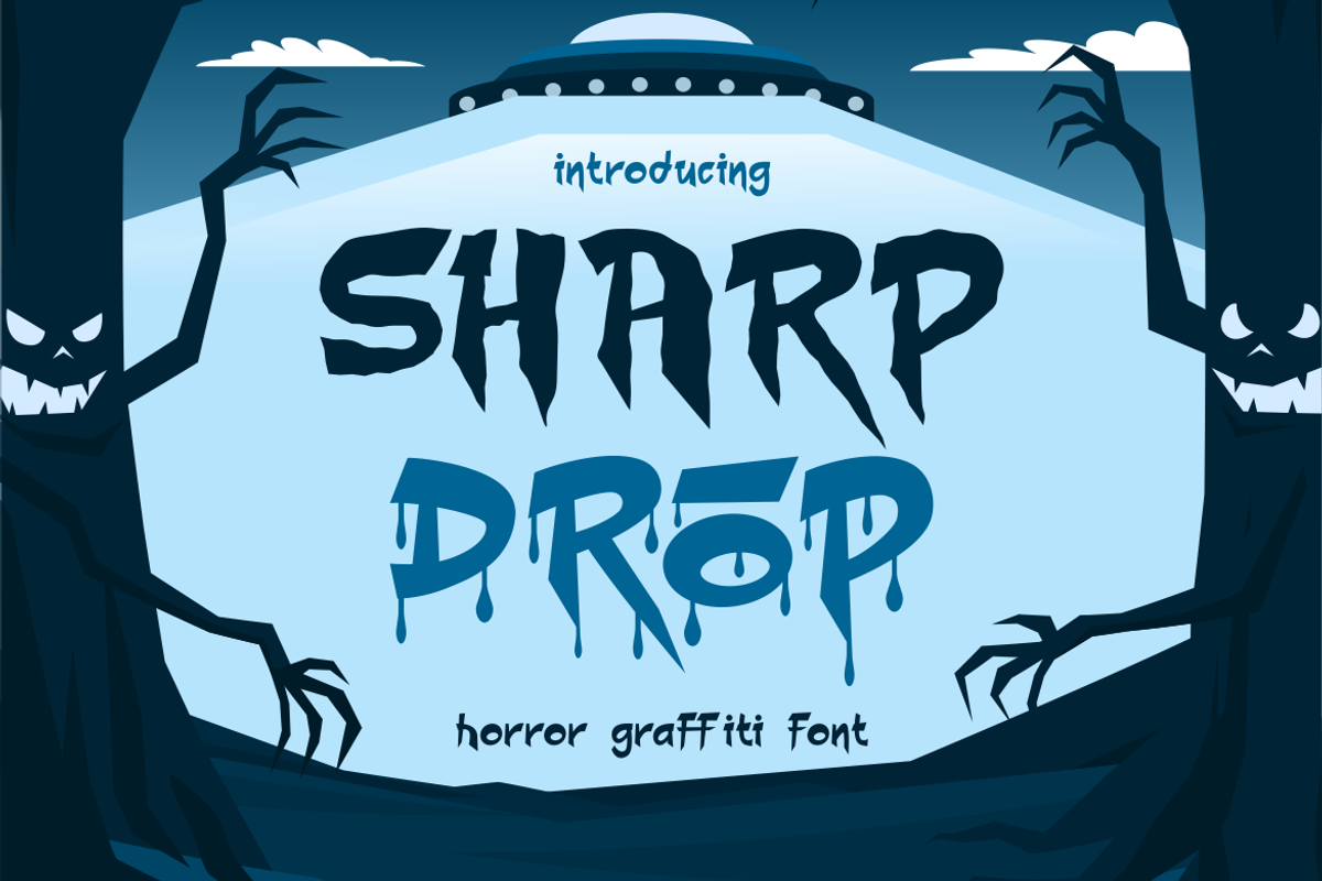 Sharp Drop Horror Graffiti Font, a Font by PutraCetol Studio (Photo 1 of 5)