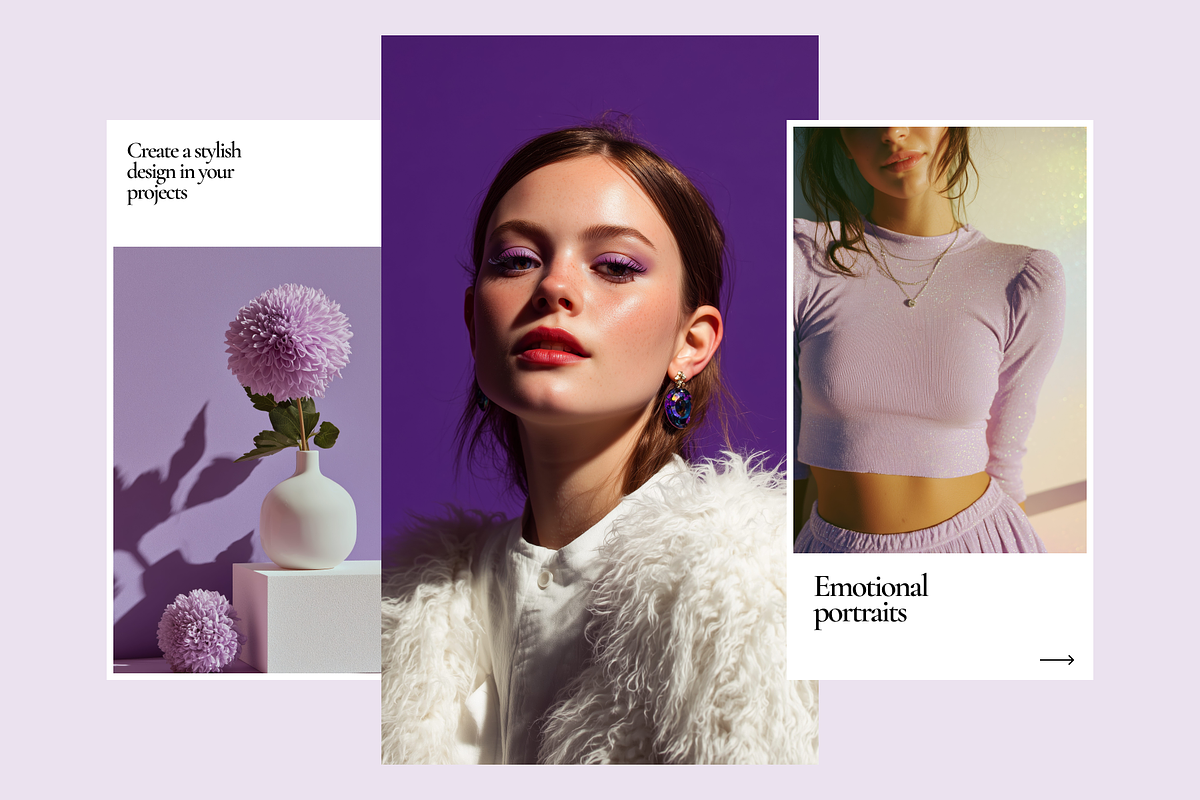 138 Purple Fashion Stock Images, a Beauty & Fashion Photo by Welovegraphics (Photo 5 of 10)