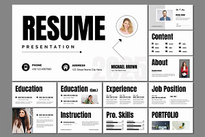 Resume Presentation Template, a Presentation Template by ContestDesign