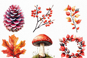 Watercolor Crimson Canopy Clipart, an Illustration by Craft Nest (Thumbnail 3 of 6)