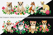 Weasel Embroidery Clipart, a Graphic by Artnoy (Thumbnail 2 of 5)