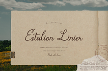Estalion Linier Handwritten Vintage