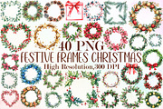 Winter Festive Frames Wreaths Christ, an Illustration by Sublimation Artist (Thumbnail 1 of 6)