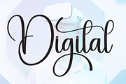 Digital | Script Font, a Handwritten Font by Scratchones (Thumbnail 1 of 9)