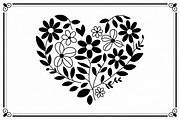 Elegant Black Floral Heart, an Illustration by Amazin_art (Thumbnail 2 of 16)