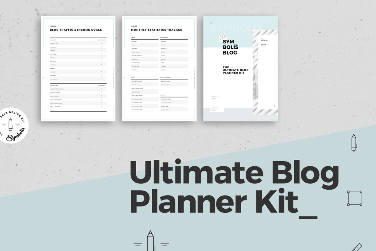 Ultimate Blog Planner Kit, a Stationery Template by Egotype (Photo 11 of 12)
