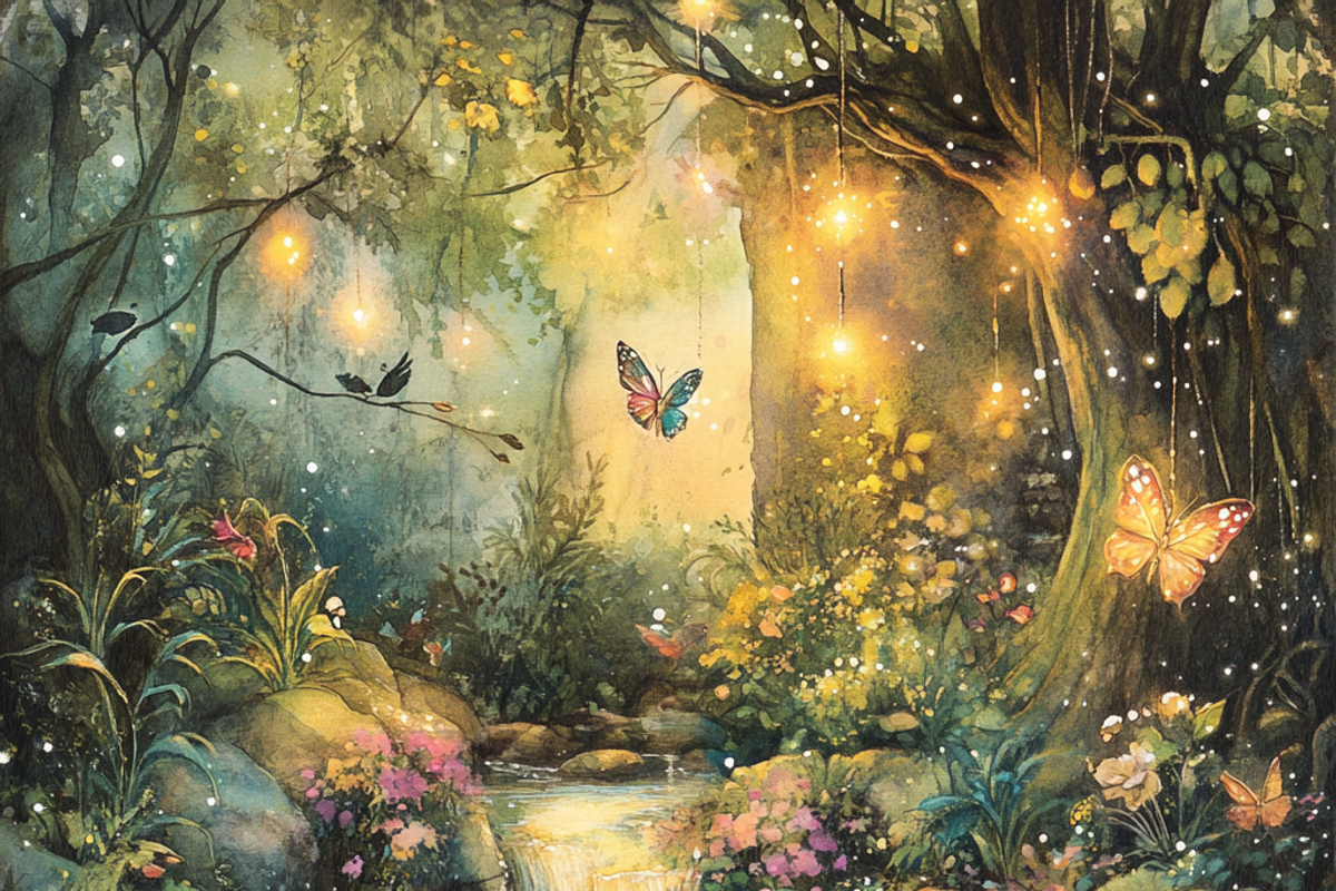 Enchanting Fairy Garden Scene, a Background Graphic by Printable Treasure (Photo 6 of 9)