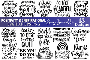 Positivity & Inspirational SVG Bundl