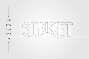 typography of Sunset