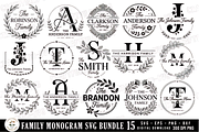 Family Monogram SVG Bundle, a Background Graphic by Design Station (Thumbnail 1 of 3)