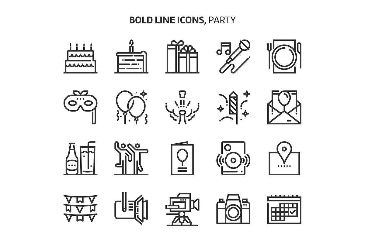 Bold Line Icons, an Outline Icon by Howcolour (Photo 67 of 151)