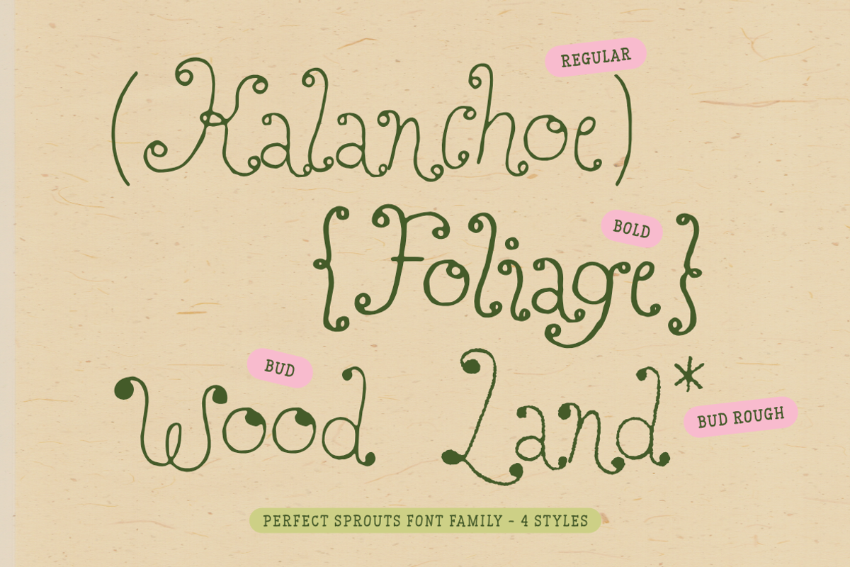 Perfect Sprouts | Whimsical Font, a Handwritten Font by type peace (Photo 3 of 20)