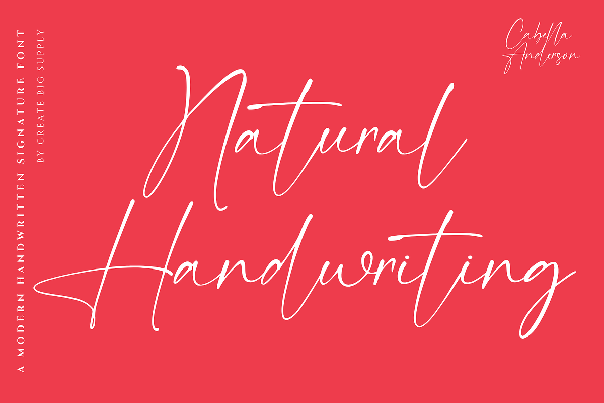 Cabella Anderson - Elegant Signature, a Handwritten Font by CreateBigSupply (Photo 2 of 10)