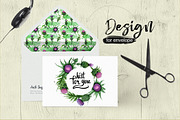 Thistle flowers PNG watercolor set, a Decorative Illustration by WatercolorPNG.com (Thumbnail 4 of 7)
