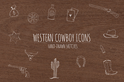 Hand-Drawn Western Cowboy Icons, an Illustration by Chuck Pearson (Thumbnail 3 of 3)