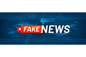 Fake news banner disinformation, a Technology Illustration by Vector Tradition