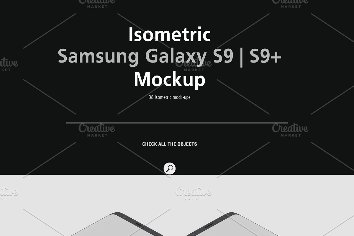 Samsung Galaxy S9 | S9+ Mock-up, an Android Mockup by IsometricWorld (Photo 6 of 6)