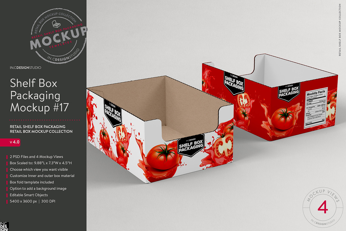Retail Shelf Box 17 Packaging Mockup, a Packaging Mockup by INCDesign (Photo 1 of 7)