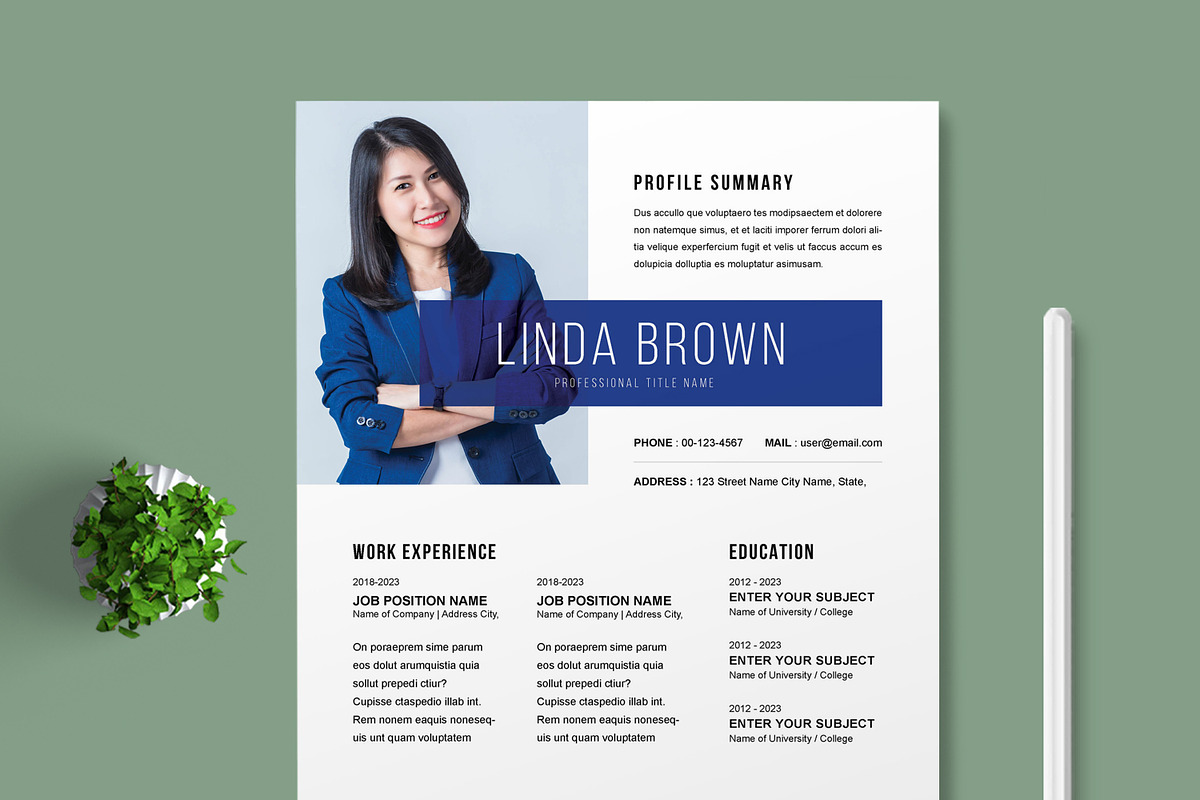 Resume Template Layout, a Resume Template by MightyDesign (Photo 2 of 8)