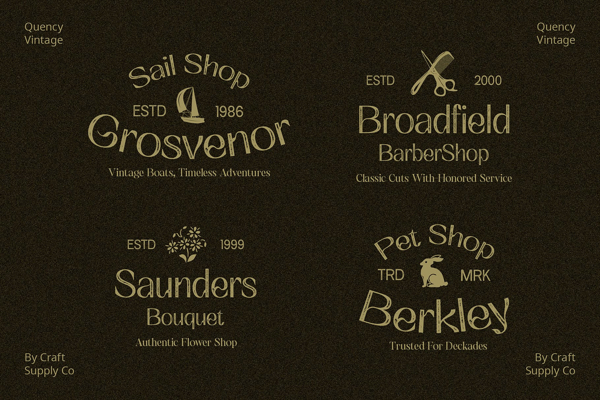 Quency Vintage, a Sans Serif Font by Craft Supply Co. (Photo 6 of 8)