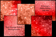 Red-Orange Bokeh Backgrounds, a Background Graphic by Sapphire X Designs (Thumbnail 2 of 3)
